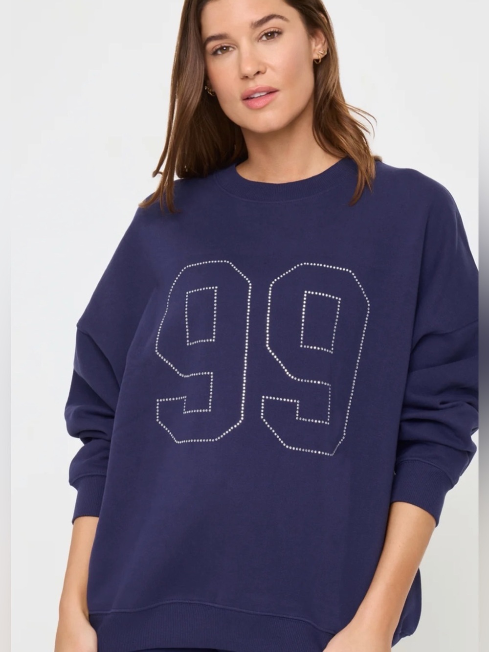 l*space Navy Rhinestone Detail Sweatshirt $145 US